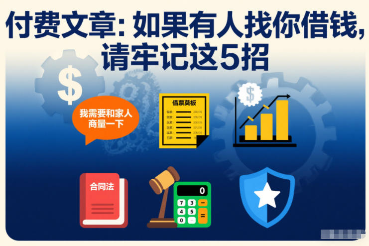 付费文章:如果有人找你借钱,请牢记这5招-小白网创