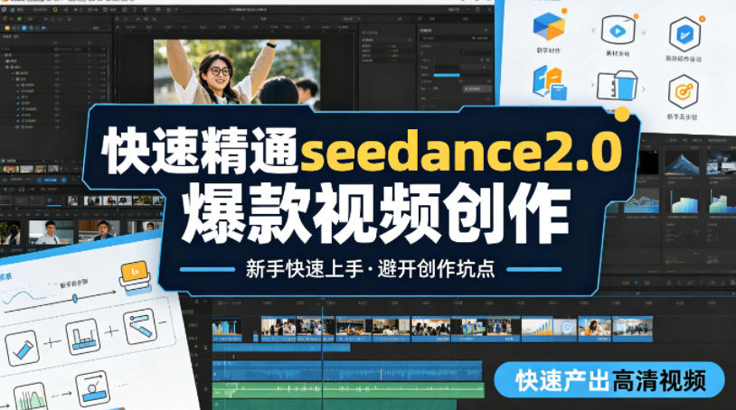 快速精通seedance2.0爆款视频创作，快速产出高清视频，避开大量创作坑点，新手也能快速上手-小白网创