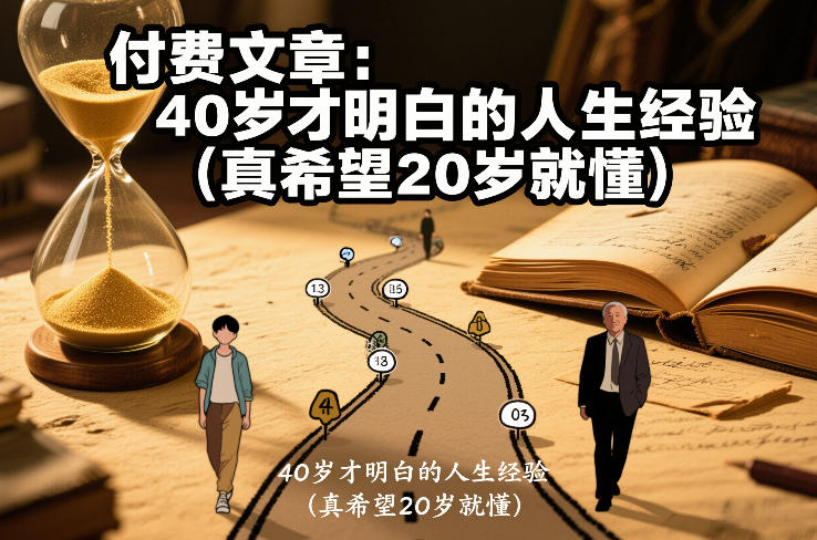付费文章：40岁才明白的人生经验（真希望20岁就懂）-小白网创