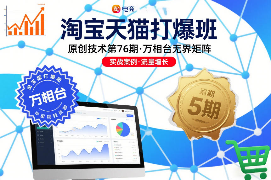 淘宝天猫打爆班原创技术第76期，万相台无界矩阵-小白网创