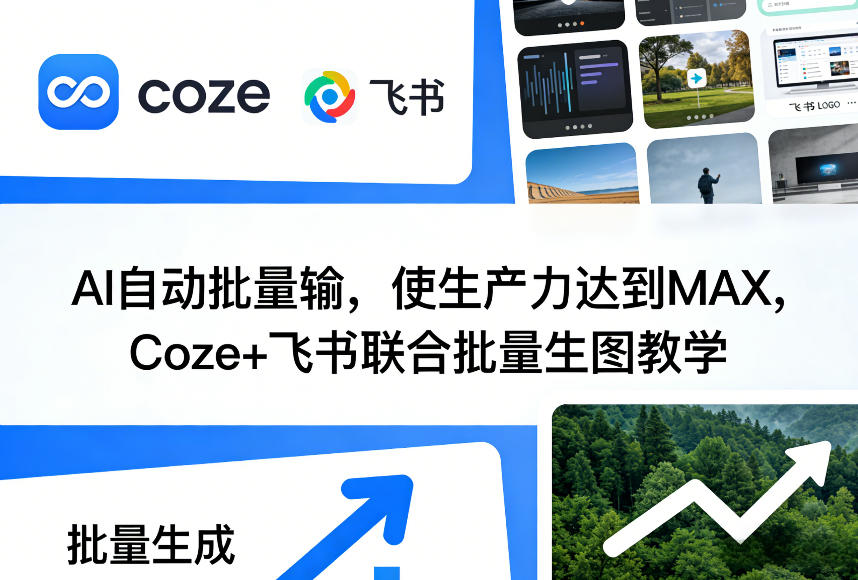 AI自动批量输，使生产力达到MAX，Coze+飞书联合批量生图教学-小白网创