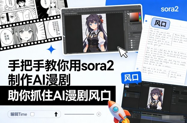 手把手教你用sora2制作AI漫剧，助你抓住AI漫剧风口-小白网创