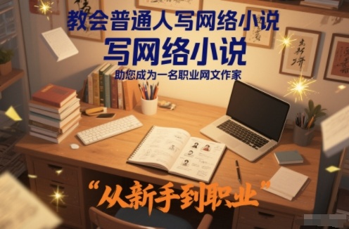教会普通人写网络小说，助您成为一名职业网文作家-小白网创