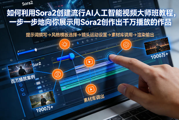 如何利用Sora2创建流行AI人工智能视频大师班，一步一步地向你展示用Sora2创作出千万播放的作品-小白网创