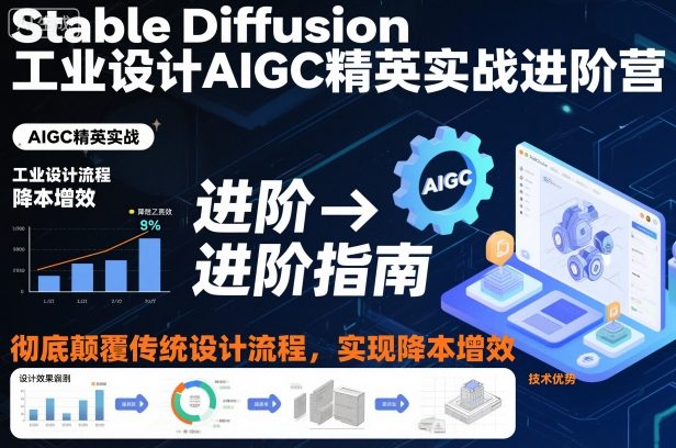 Stable Diffusion工业设计AIGC精英实战进阶营,彻底颠覆传统设计流程,实现降本增效-小白网创