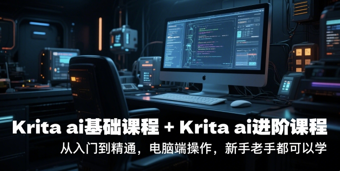 krita ai基础课程+Krita ai进阶课程,从入门到精通,电脑端操作,新手老手都可以学-小白网创