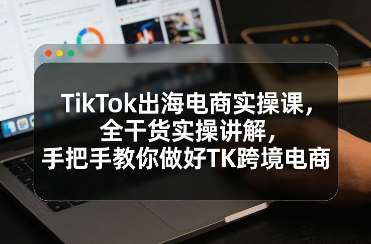 TikTok出海电商实操课，全干货实操讲解，手把手教你做好TK跨境电商-小白网创