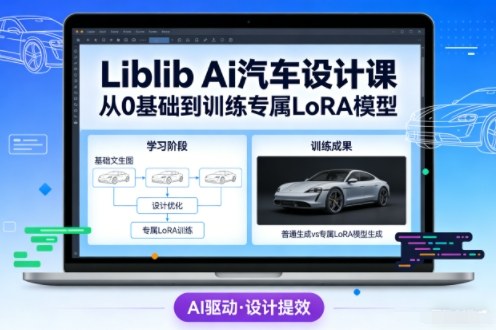 Liblib Ai汽车设计课，从0基础文生图，到教你训练专属设计和风格LoRA模型-小白网创
