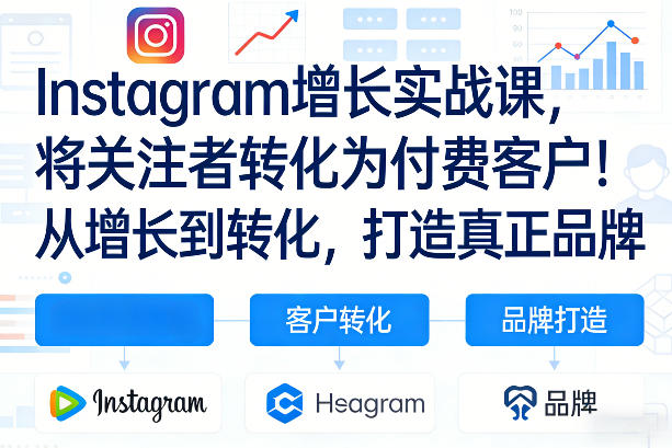 Instagram增长实战课，将关注者转化为付费客户！从增长到转化，打造真正品牌（双语字幕）-小白网创