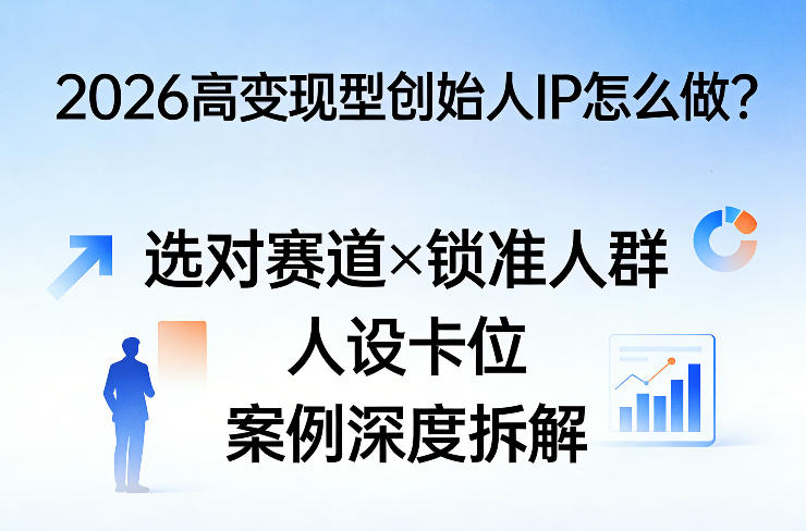 2026高变现型创始人IP怎么做？选对赛道×锁准人群×人设卡位×案例深度拆解-小白网创
