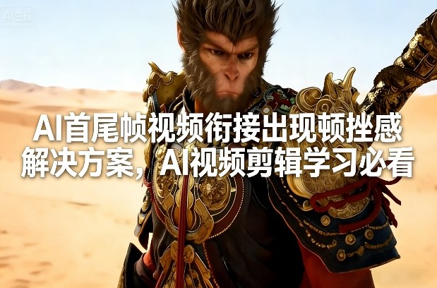 AI首尾帧视频衔接出现顿挫感解决方案,AI视频剪辑学习必看-小白网创