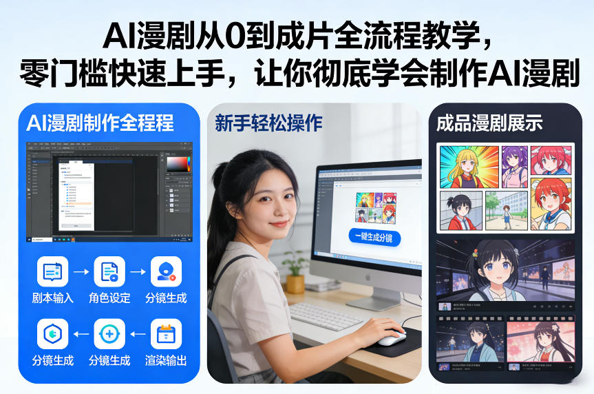 AI漫剧从0到成片全流程教学，零门槛快速上手，让你彻底学会制作AI漫剧【保姆级教程】-小白网创