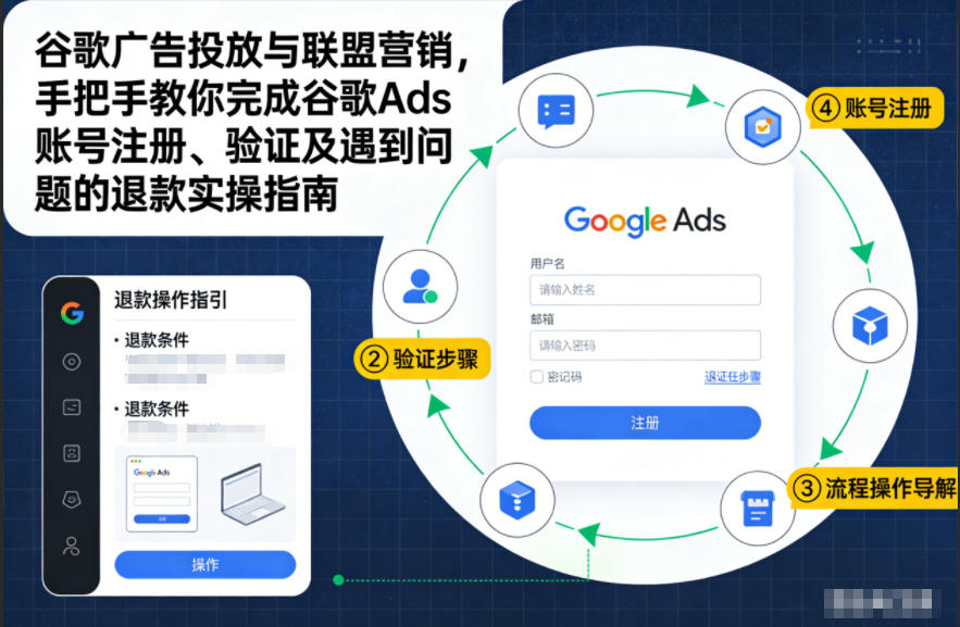 谷歌广告投放与联盟营销,手把手教你完成谷歌Ads账号注册、验证及遇到问题的退款实操指南-小白网创