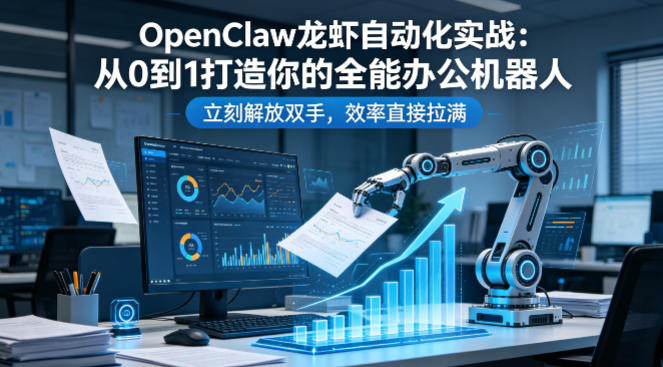 OpenClaw龙虾自动化实战：从0到1打造你的全能办公机器人，立刻解放双手，效率直接拉满-小白网创