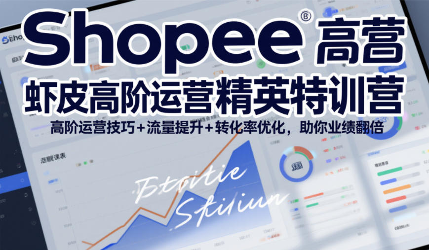 Shopee虾皮高阶运营精英特训营，高阶运营技巧+流量提升+转化率优化，助你业绩翻倍-小白网创