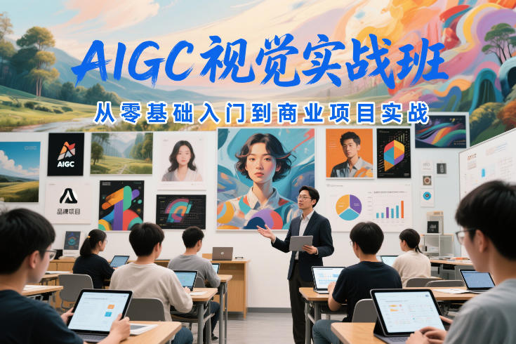AIGC视觉实战班，从零基础入门到商业项目实战-小白网创