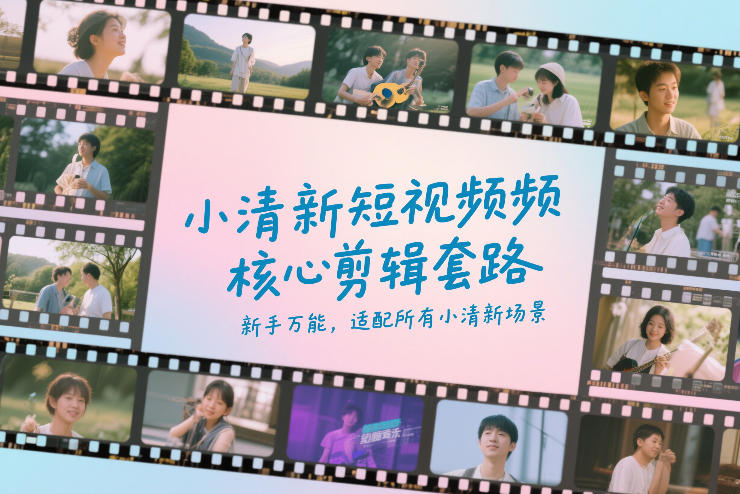 小清新短视频核心剪辑套路,新手万能,适配所有小清新场景-小白网创