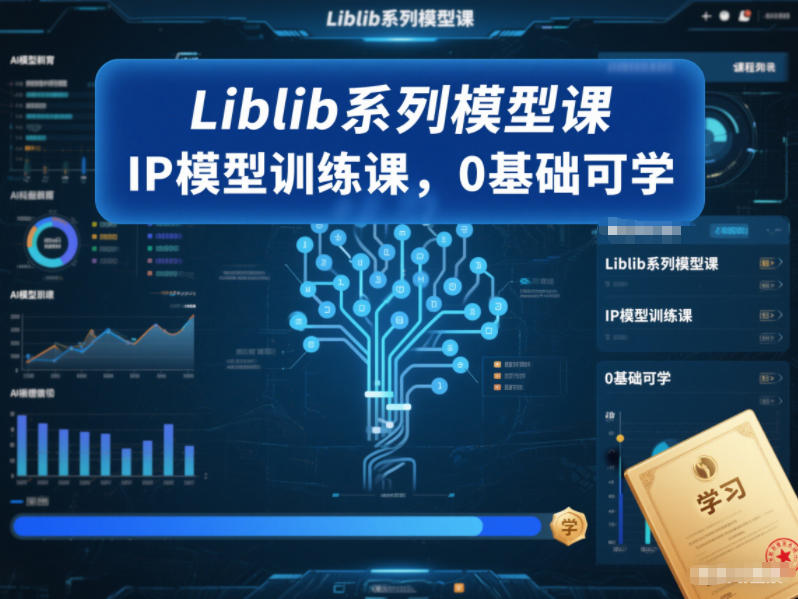 Liblib系列模型课,IP模型训练课,0基础可学-小白网创