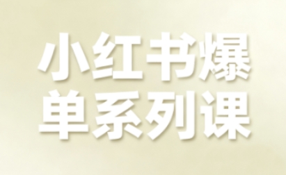 小红书爆单系列课，聚焦小红书电商全链路增长（更新）-小白网创