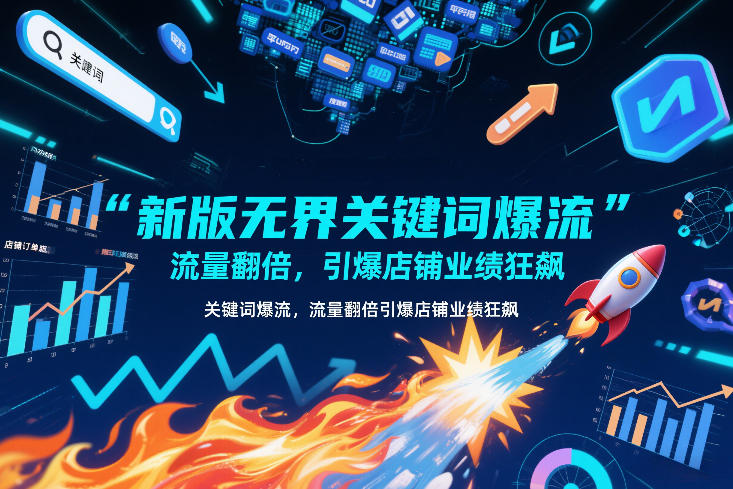 新版无界关键词爆流，流量翻倍，引爆店铺业绩狂飙-小白网创