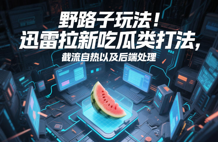 野路子玩法！迅雷拉新吃瓜类打法，截流自热以及后端处理-小白网创