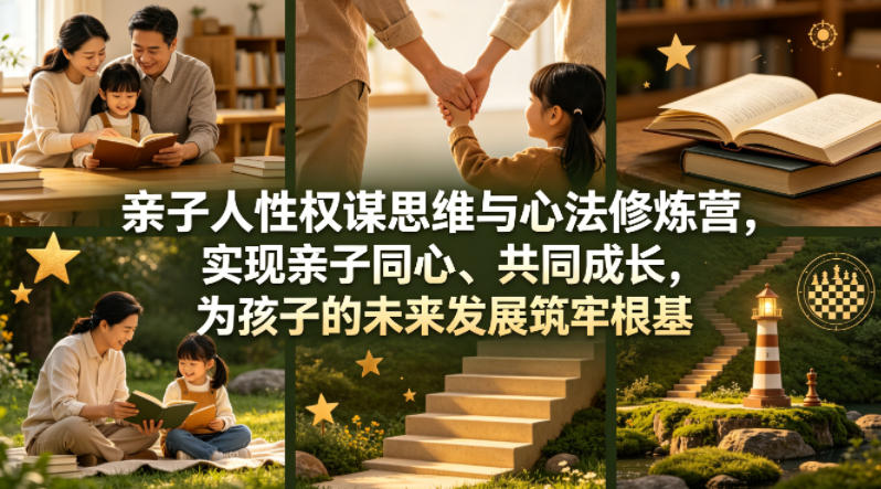亲子人性权谋思维与心法修炼营，实现亲子同心、共同成长，为孩子的未来发展筑牢根基【音频】-小白网创