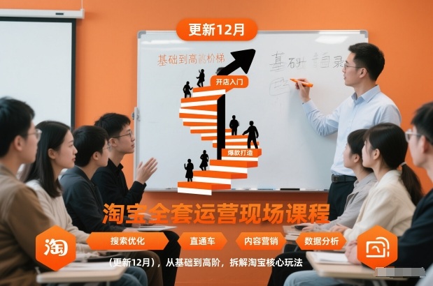 淘宝全套运营现场课程（更新12月），从基础到高阶，拆解淘宝核心玩法-小白网创