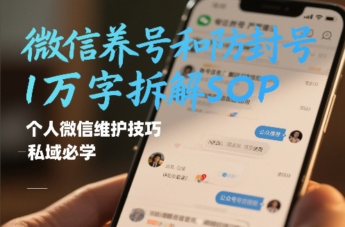 微信养号和防封号1万字拆解SOP，个人微信维护技巧，私域必学【文档】-小白网创