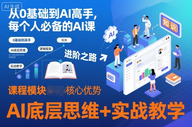 从0基础到AI高手,每个人必备的AI课,AI底层思维+实战教学-小白网创