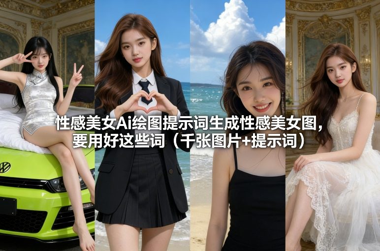性感美女Ai绘图提示词生成性感美女图，要用好这些词（千张图片+提示词）-小白网创