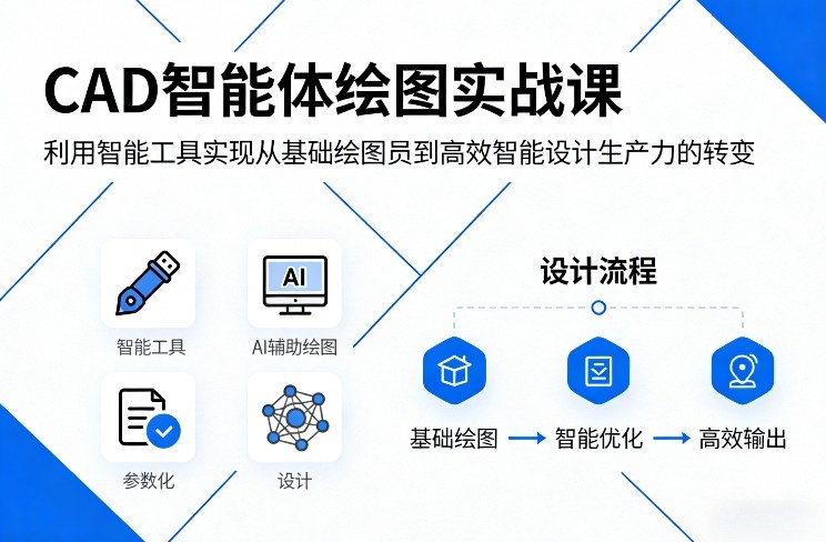 CAD智能体绘图实战课，利用智能工具，实现从基础绘图员到高效智能设计生产力的转变-小白网创