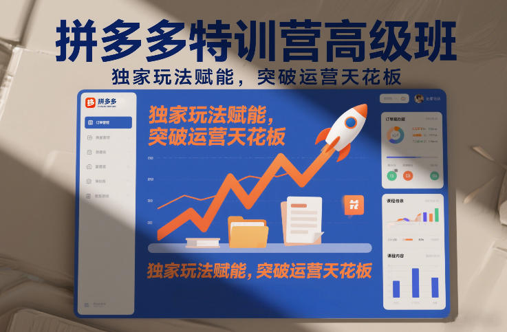 拼多多特训营高阶班，独家玩法赋能，突破运营天花板（更新26年1月）-小白网创