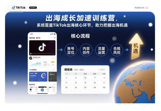 出海成长加速训练营，系统覆盖TikTok出海核心环节，助力把握出海机遇（更新）-小白网创