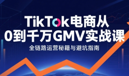 TikTok电商从0到千万GMV实战课，从0到1拆解实战秘籍（更新）-小白网创