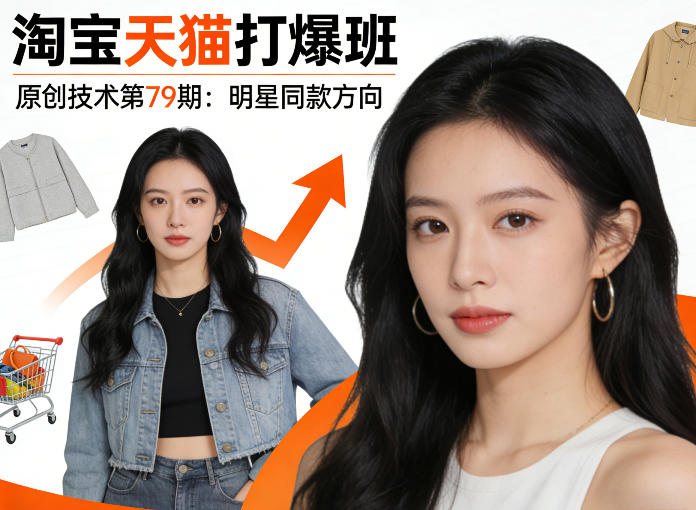 《淘宝天猫打爆班》原创技术第79期：明星同款方向-小白网创