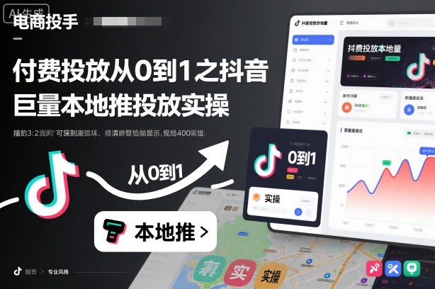 付费投放从0到1之抖音巨量本地推投放实操-小白网创