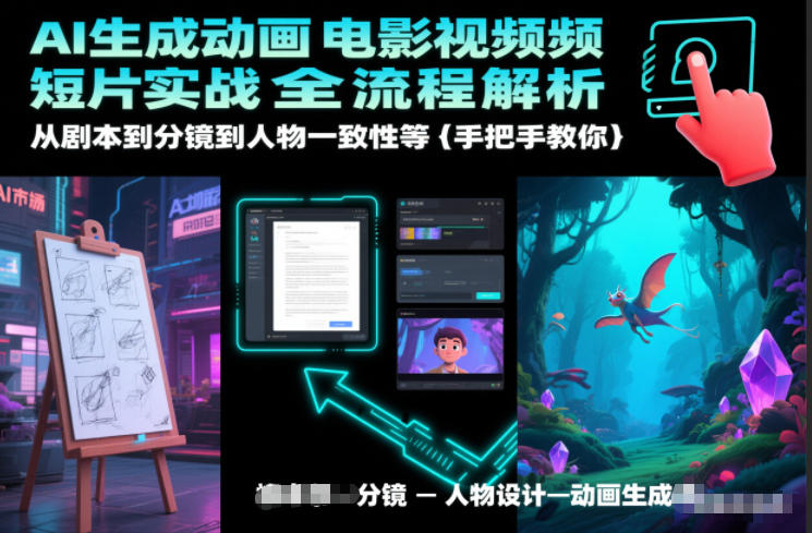 AI生成动画电影视频短片实战全流程解析，从剧本到分镜到人物一致性等手把手教你-小白网创