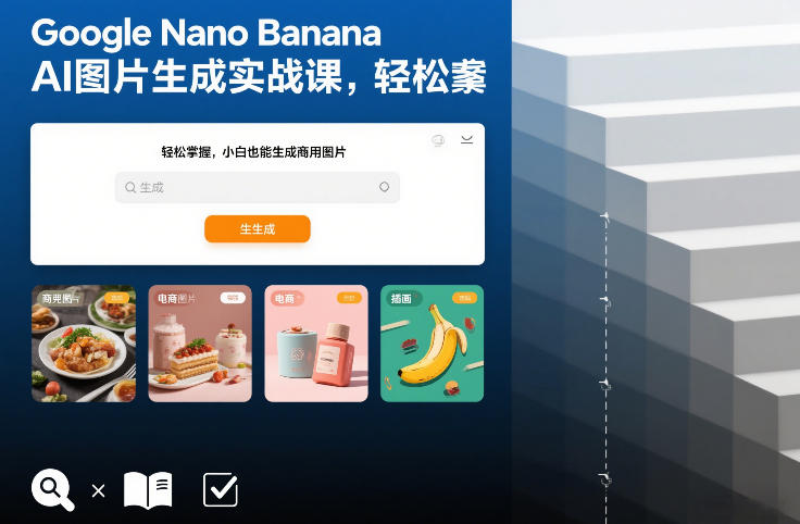 Google Nano Banana AI图片生成实战课，轻松掌握，小白也能生成商用图片-小白网创
