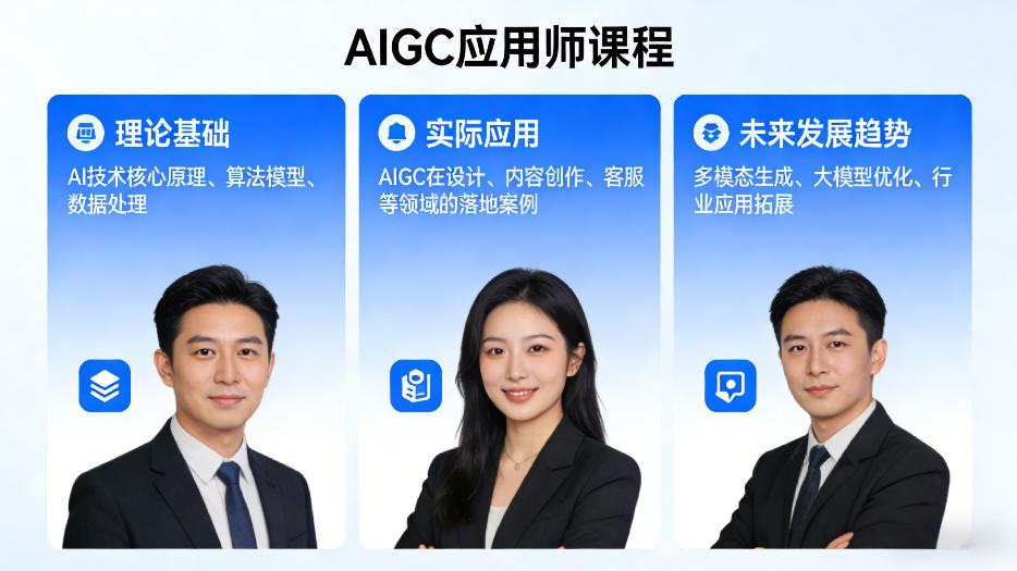 AIGC应用师课程，覆盖了AI技术的理论基础、实际应用、以及未来发展趋势-小白网创