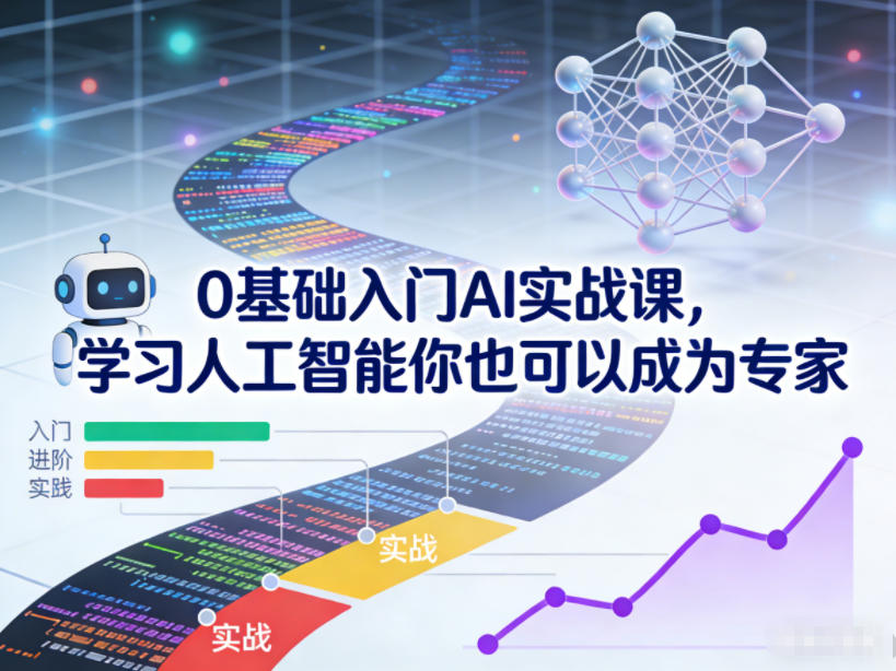 0基础入门AI实战课,学习人工智能你也可以成为专家-小白网创